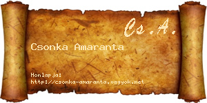 Csonka Amaranta névjegykártya