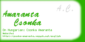 amaranta csonka business card